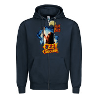 Navy bark at the moon Zipper Hoodie - artisFamous