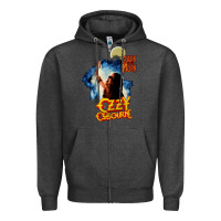 Charcoal Heather bark at the moon Zipper Hoodie - artisFamous