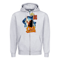 Heather Grey bark at the moon Zipper Hoodie - artisFamous