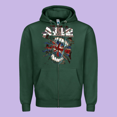 Asking Alexandria Flag Zipper Hoodie Designed By Artisfamous