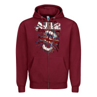 Burgundy asking alexandria flag Zipper Hoodie - artisFamous