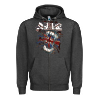 Charcoal Heather asking alexandria flag Zipper Hoodie - artisFamous
