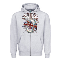 Heather Grey asking alexandria flag Zipper Hoodie - artisFamous