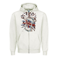 Oatmeal Heather asking alexandria flag Zipper Hoodie - artisFamous