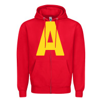Red letter a chipmunk christmas Zipper Hoodie - artisFamous