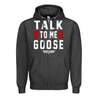 Charcoal Heather top gun talk to me goose distressed Zipper Hoodie - artisFamous