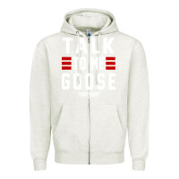 Oatmeal Heather top gun talk to me goose distressed Zipper Hoodie - artisFamous