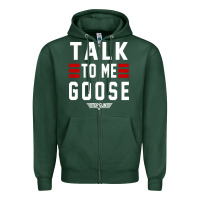 Sports Green top gun talk to me goose distressed Zipper Hoodie - artisFamous