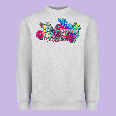 She Is Strong Proverbs 31:25 Heavyweight Sweatshirt Designed By Jahusdesignshop