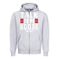 Heather Grey top gun talk to me goose distressed Zipper Hoodie - artisFamous
