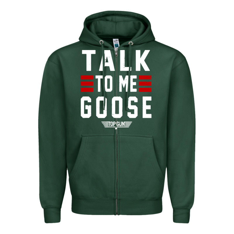 Top Gun Talk To Me Goose Distressed Zipper Hoodie by artisFamous | Teevron