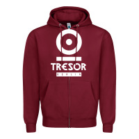 Burgundy tresor Zipper Hoodie - artisFamous