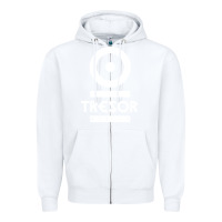 White tresor Zipper Hoodie - artisFamous