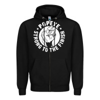 Black strong to the finish Zipper Hoodie - artisFamous