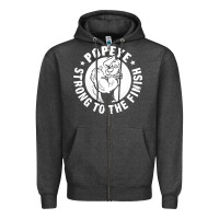 Charcoal Heather strong to the finish Zipper Hoodie - artisFamous