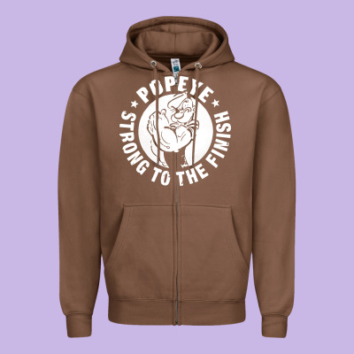 Strong To The Finish Zipper Hoodie Designed By Artisfamous