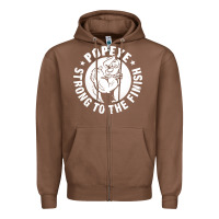 Chestnut strong to the finish Zipper Hoodie - artisFamous