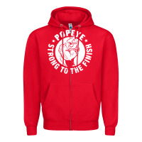 Red strong to the finish Zipper Hoodie - artisFamous