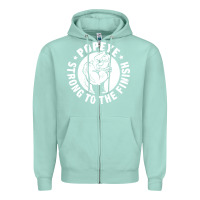 Seafoam strong to the finish Zipper Hoodie - artisFamous