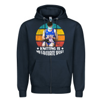 Navy tom daley knitting is my favourite sport  3 Zipper Hoodie - artisFamous