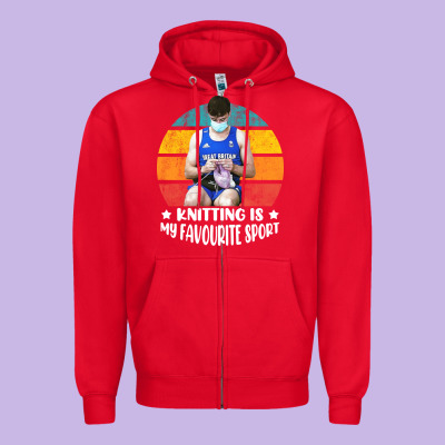 Tom Daley Knitting Is My Favourite Sport  3 Zipper Hoodie Designed By Artisfamous