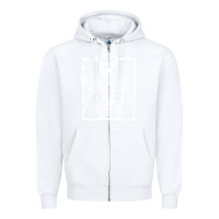 White distressed skeleton vintage smiling skull drinking coffee Zipper Hoodie - artisFamous
