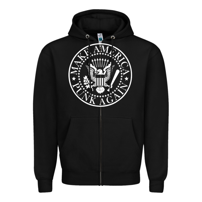 Funny Make America Punk Again Vintage Rock Seal Zipper Hoodie by artisFamous | Teevron