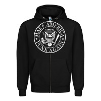 Black funny make america punk again vintage rock seal Zipper Hoodie - artisFamous