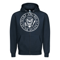 Navy funny make america punk again vintage rock seal Zipper Hoodie - artisFamous