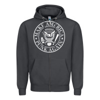 Smoke funny make america punk again vintage rock seal Zipper Hoodie - artisFamous