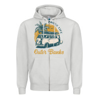 Dove Grey outer banks pogue life. Zipper Hoodie - artisFamous