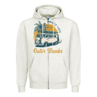 Oatmeal Heather outer banks pogue life. Zipper Hoodie - artisFamous