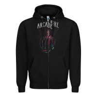 Black arcade fire hand Zipper Hoodie - artisFamous