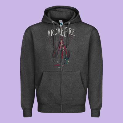 Arcade Fire Hand Zipper Hoodie Designed By Artisfamous