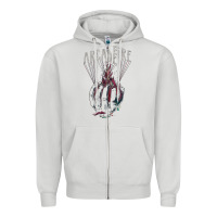 Dove Grey arcade fire hand Zipper Hoodie - artisFamous