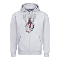 Heather Grey arcade fire hand Zipper Hoodie - artisFamous