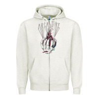 Oatmeal Heather arcade fire hand Zipper Hoodie - artisFamous