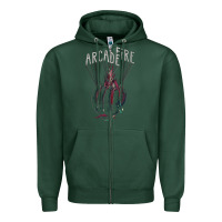 Sports Green arcade fire hand Zipper Hoodie - artisFamous