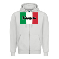 Dove Grey vespa motorcycle Zipper Hoodie - artisFamous