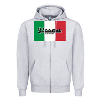 Heather Grey vespa motorcycle Zipper Hoodie - artisFamous
