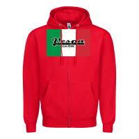 Red vespa motorcycle Zipper Hoodie - artisFamous