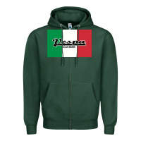 Sports Green vespa motorcycle Zipper Hoodie - artisFamous