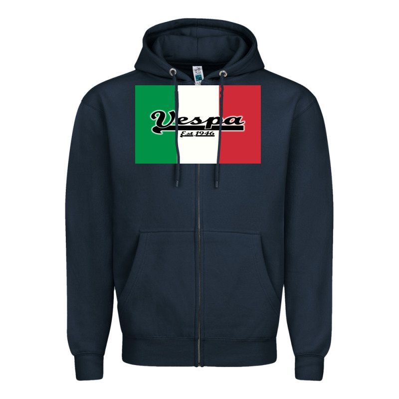 Vespa Motorcycle Zipper Hoodie by artisFamous | Teevron