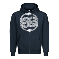 Navy auryn neverending story Zipper Hoodie - artisFamous