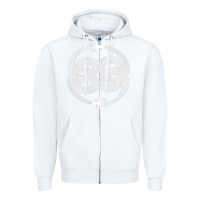 White auryn neverending story Zipper Hoodie - artisFamous