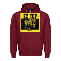 Burgundy zz top  goin  50 Zipper Hoodie - artisFamous