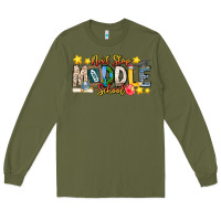 Army Green Next Stop Middle School Long Sleeve Tee - CowhideDigitalArt