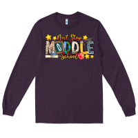 Plum Next Stop Middle School Long Sleeve Tee - CowhideDigitalArt