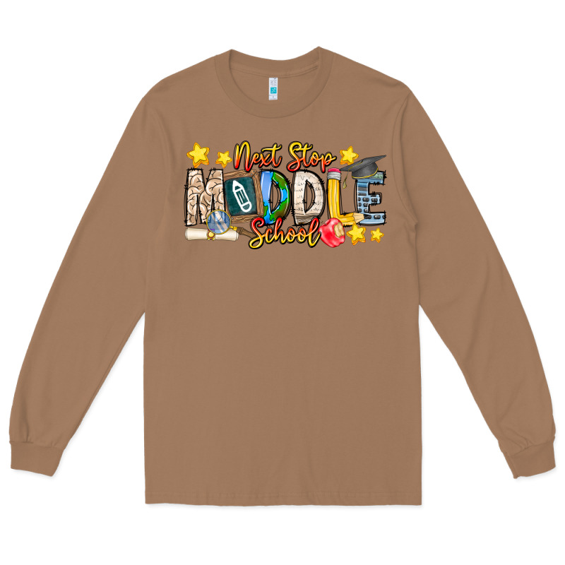 Next Stop Middle School Long Sleeve Tee by CowhideDigitalArt | Teevron