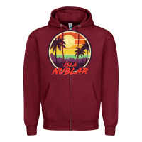 Burgundy isla nublar holiday Zipper Hoodie - artisFamous